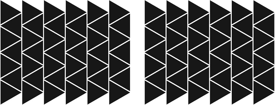LiteMark 2 Inch Black Triangle Shape Wall Decal, Durable Lovely Triangle Picture Art Vinyl Stickers, Great for Mural, Bedroom, Playroom - Pack of 84 Pcs
