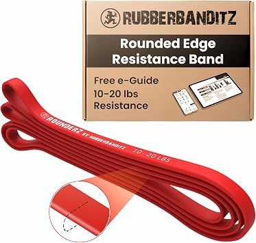 Rubberbanditz Rounded Edge Resistance Band | Compact and Light Weight Exercise Bands | Suitable for All Fitness Levels Users| Travel Friendly Resistance Bands for Working Out
