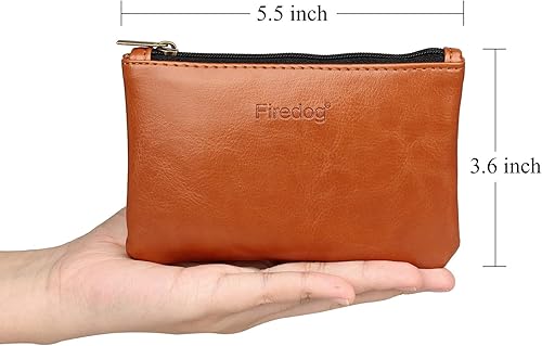 Vista 16 de FIREDOG Bolsa de tabaco, pequeña bolsa de cuero para cigarrillos rodantes, bolsa de almacenamiento para hombres (negro)