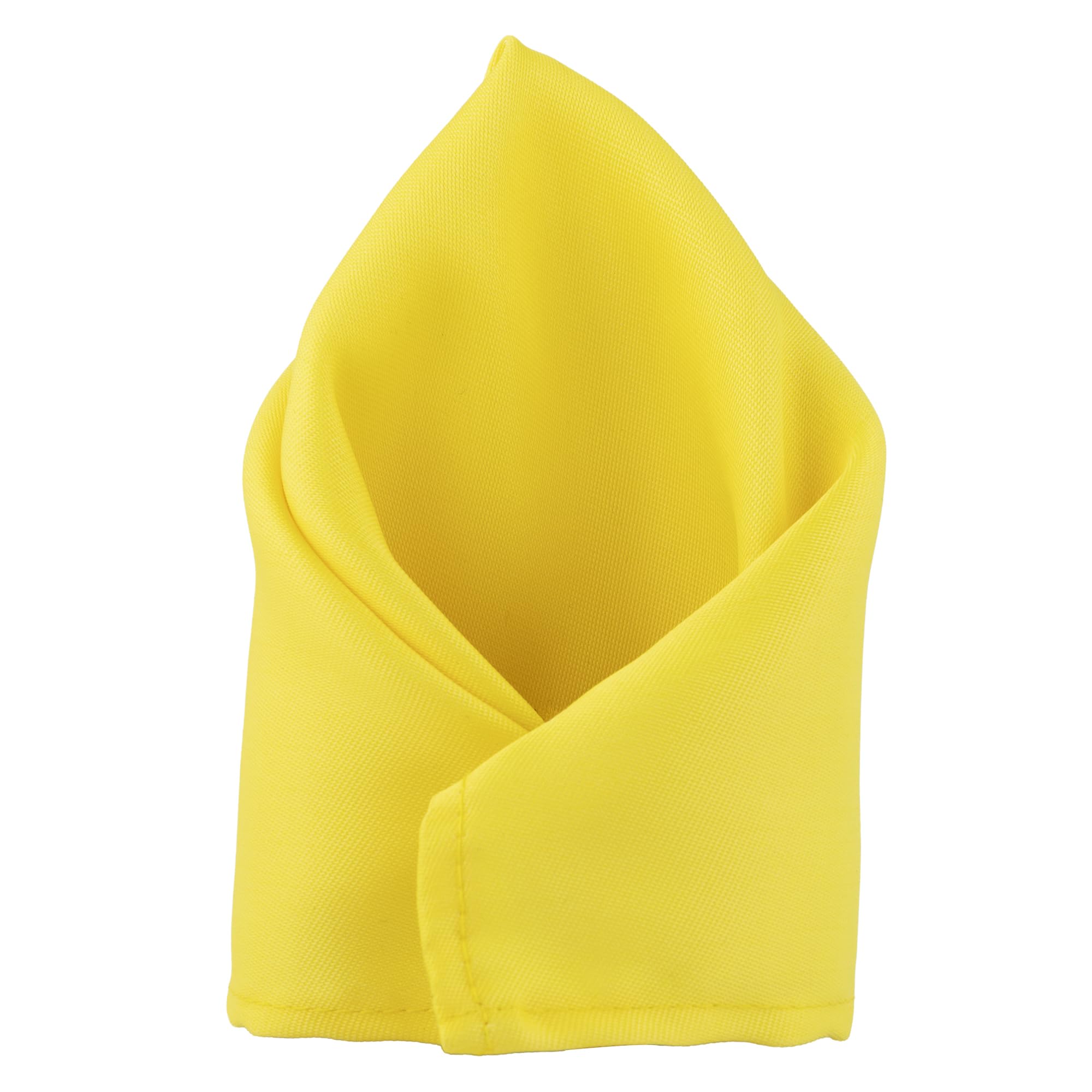 Yellow Solid Microfiber Pocket Square for Men-image-21