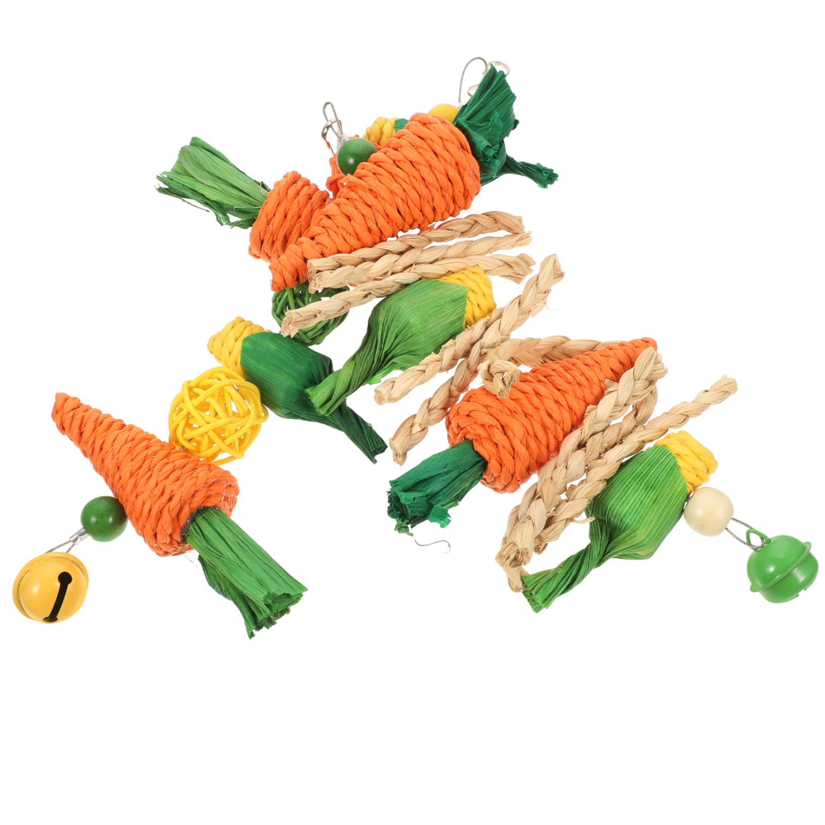 BESPORTBLE 10pièces Jouet à Mâcher Suspendu pour Oiseaux Accessoire Amusant Vigne pour Perroquets Et Perruches Jouet Interactif pour Détente Et Mâchage