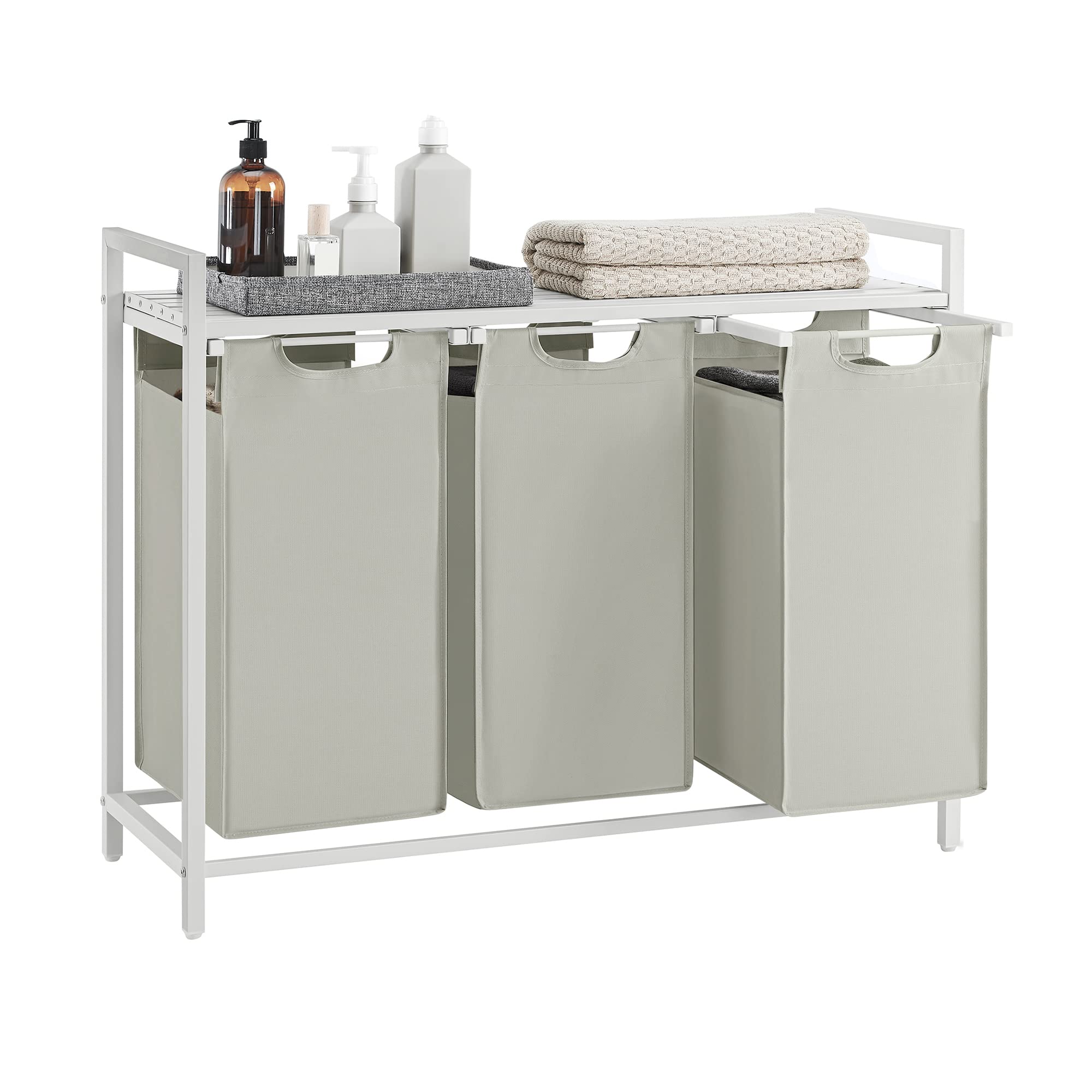 3-Bag Metal Frame Laundry Sorter