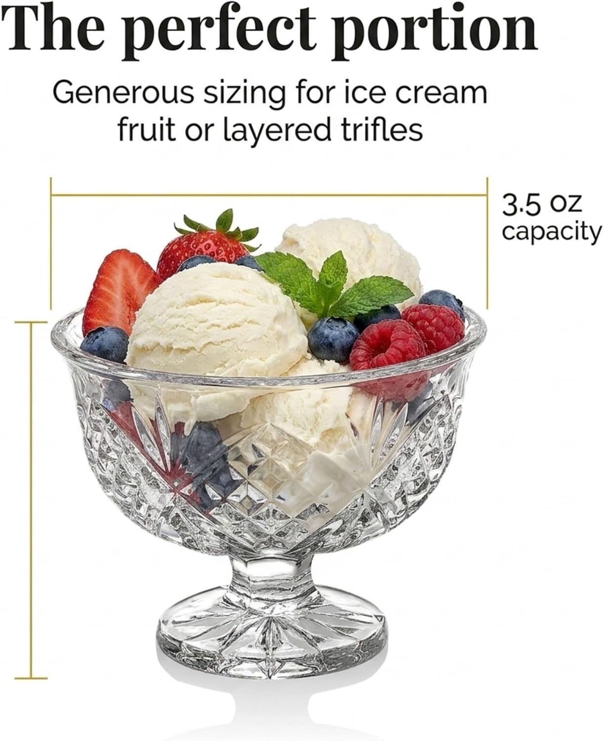 CRYSTAL GIFTWARE S/4 ALL PURPOSE BOWLS-DUBLIN