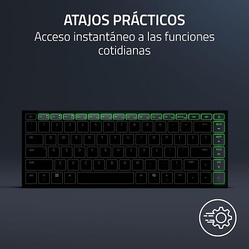 Razer Joro Portable Keyboard - Compact backlit wireless keyboard - Bluetooth - Low Profile - USB-C - compatible Apple macOS & iOS - Windows PC - US Layout QWERTY | Black - 8