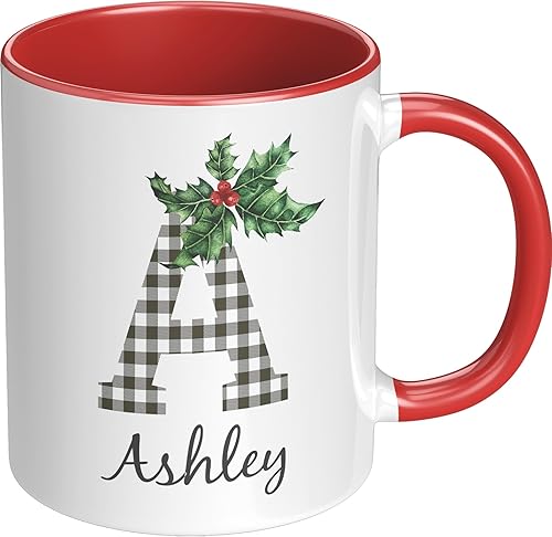 Miniatura 65 de Yeh Gift Tazas de Navidad personalizadas. Taza de café personalizada con tu nombre y nombre de miembro de la familia. Regalos familiares para Ver