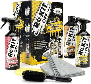 Motorcycle Detailing Kit – Complete Ceramic Bike Care Kit | Complete motorcycle detailing kit with ceramic wash, ceramic spray, rapid cleaner, cloths, sponge & brush