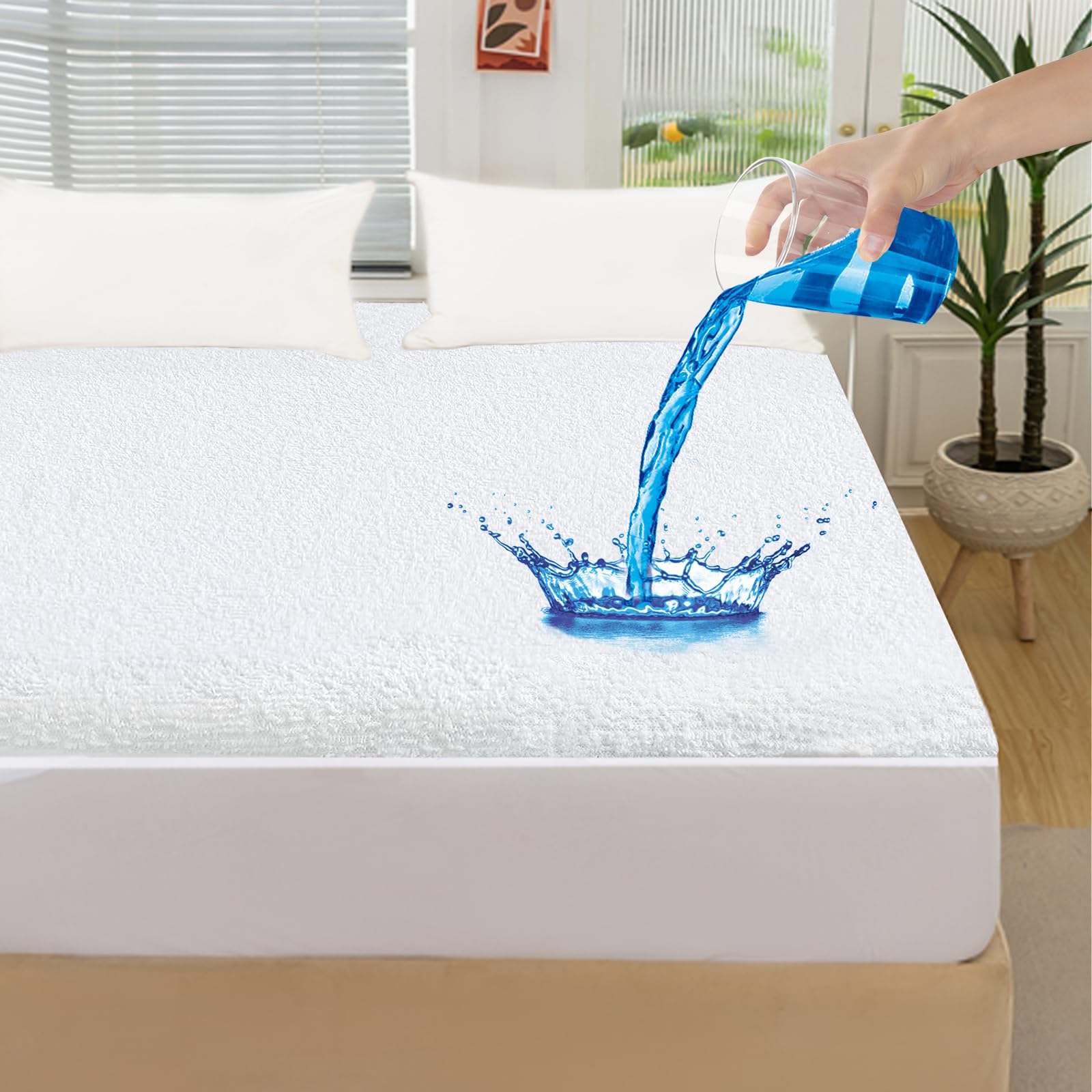 Yinlnpaul 100 Waterproof Queen Mattress Protector