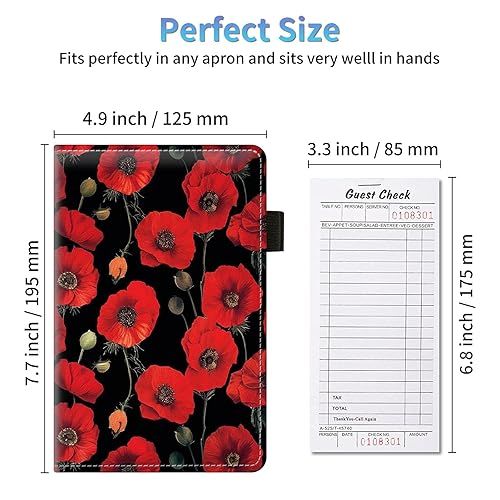 Vista 81 de Organizador de libro de servidor, libros de servidor de mariposa azul intermitente para camarera, organizador de libro de camarera de cuero Mariposa