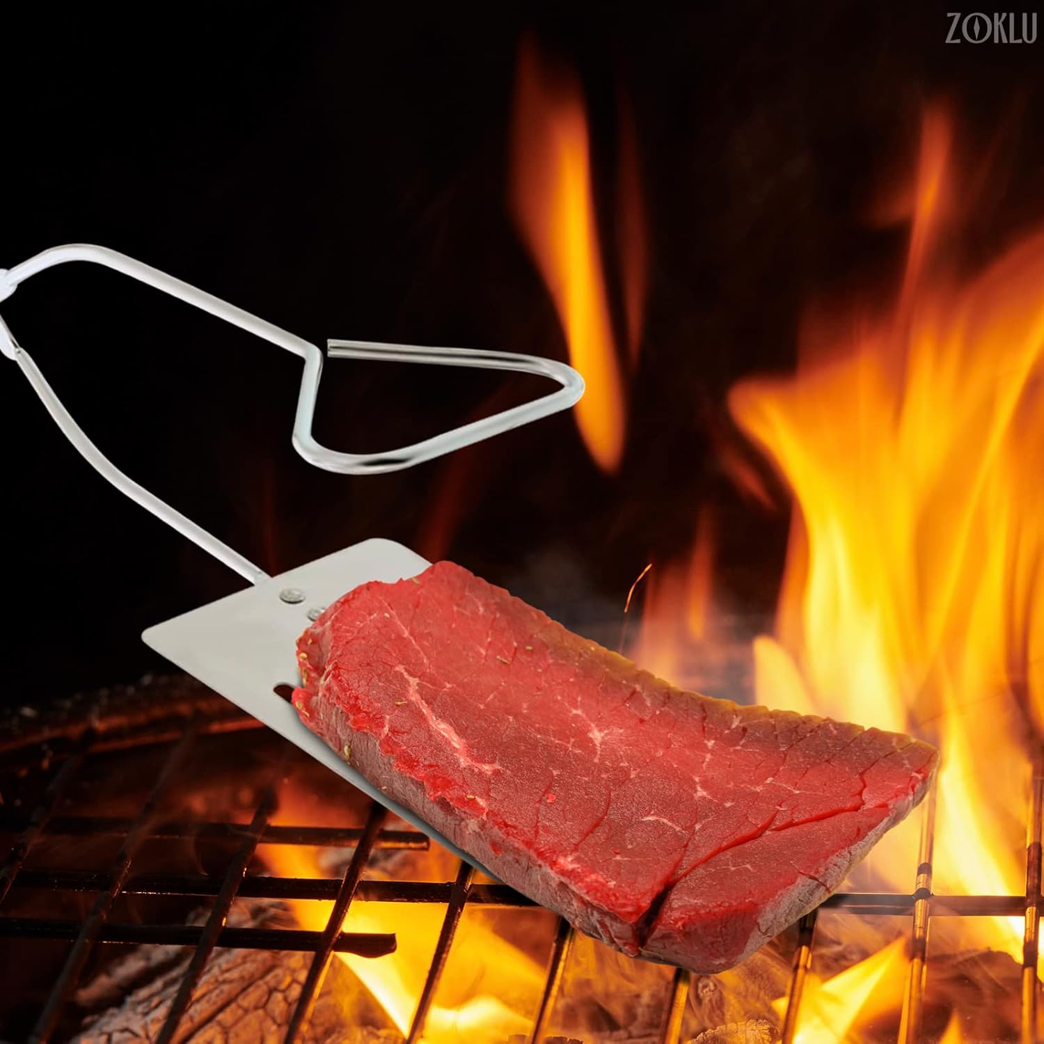 Long Barbeque Grill Tongs Spatula - Utensil Set Portable Grill Tongs for Cooking Gripper Kitchen Spatula Stainless Steel Hamburger Spatula - Barbecue Grill Tong Spatula Set Flat Top Grill Accessories : Patio, Lawn & Garden