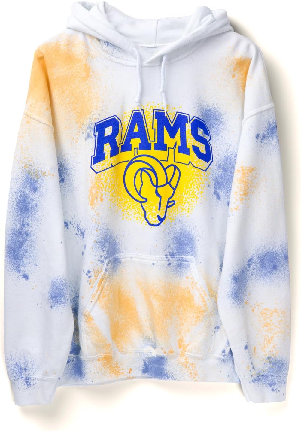 Junk Food Clothing Adult Unisex Los Angeles Rams Tie Dye Hoodie Sweatshirt