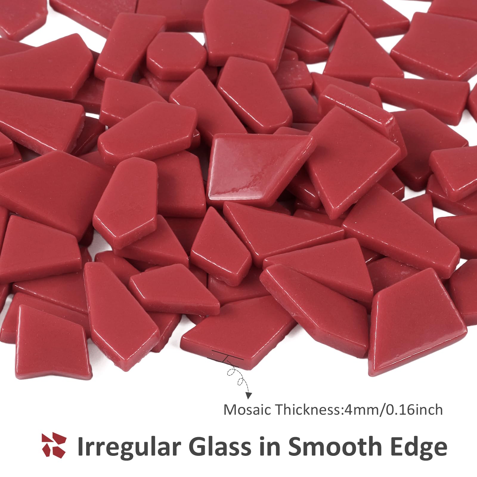 Youway 200g Irregular Glass Mosaic Tiles Bulk - Broken Glass Pieces For Crafts, DIY Mosaic Art Supplies - View #5
