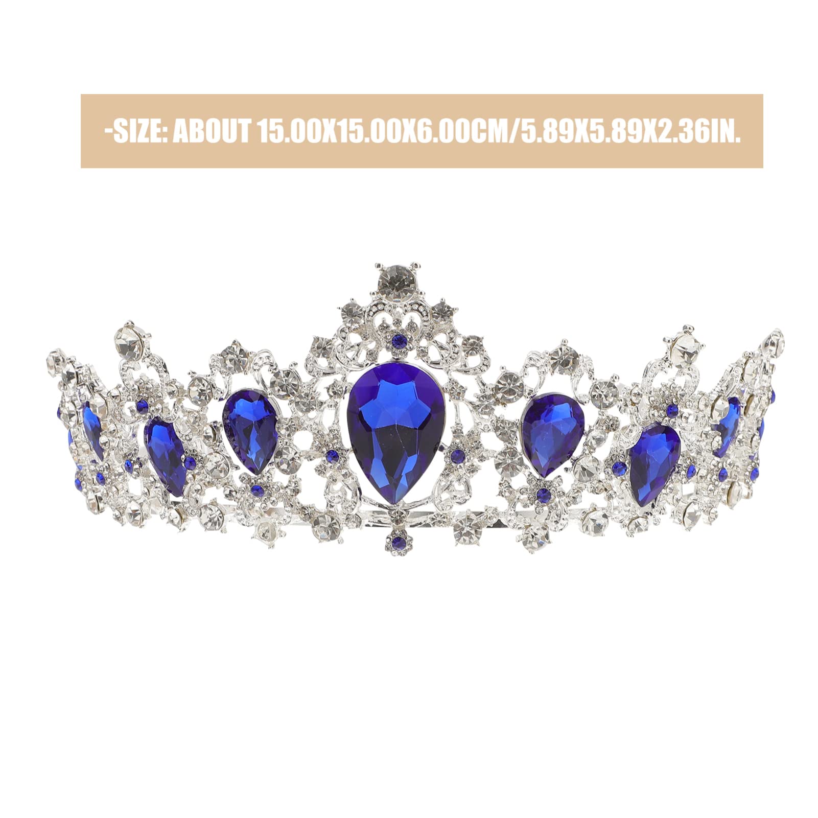 Abaodam 2 Piezas Nupcial De La Vendimia Tiara De Princesa Tiara De Cumpleaños Para Niñas Tiaras Para Niñas Tiaras De Boda Peluca Cristal Dama De Honor Víspera De Todos Los Santos