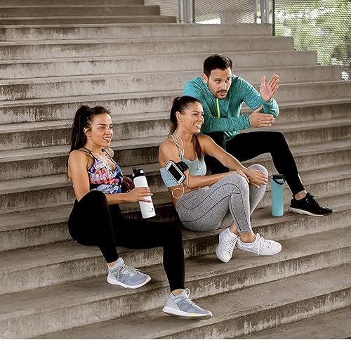 Miniatura 2 de Hydraflow Hybrid - Botella de agua reutilizable con triple pared aislada al vacío de 34 onzas con tapa de boca ancha botella de acero inoxidable