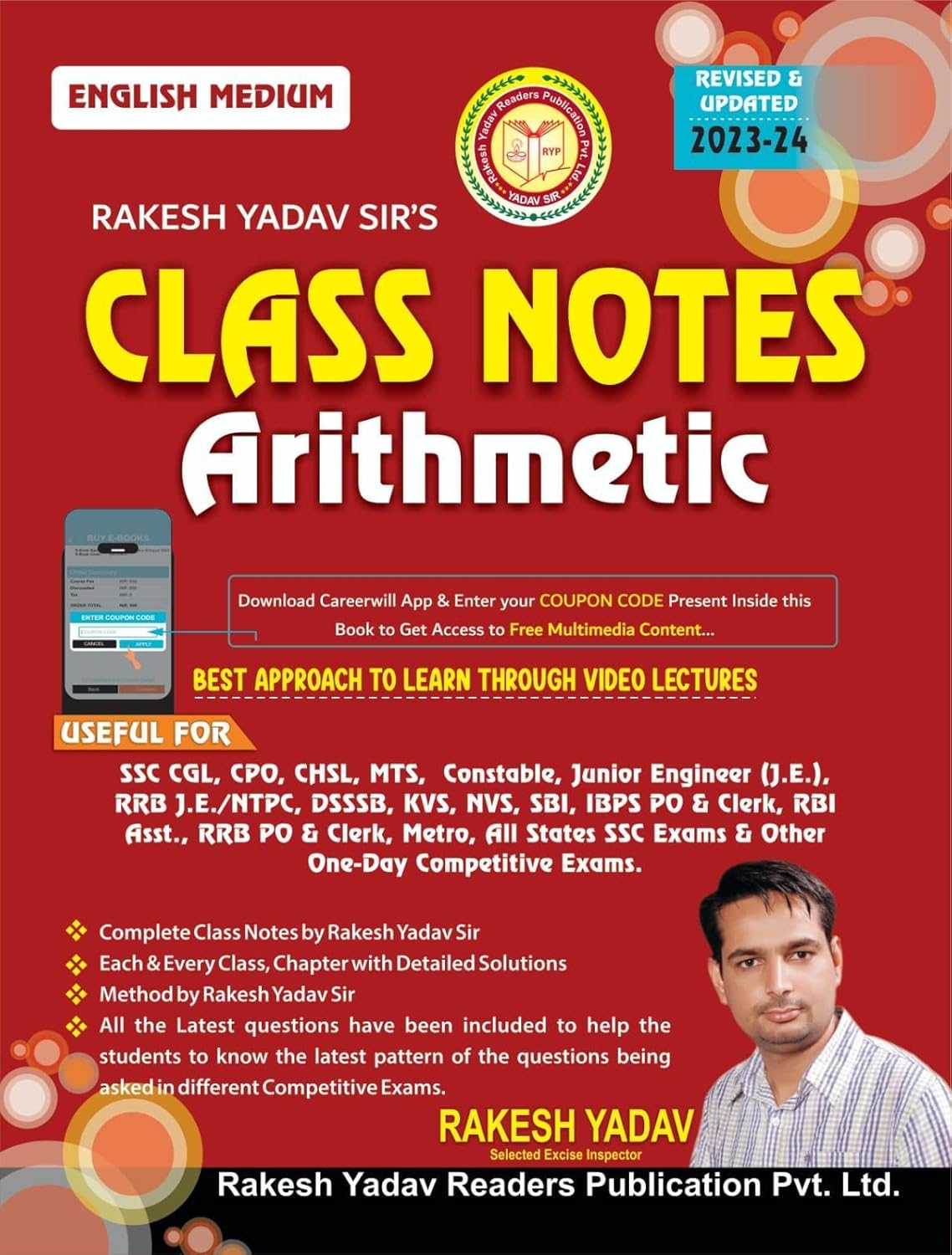 Buy Rakesh yadav Class Notes Arithmetic (English Medium) Revised