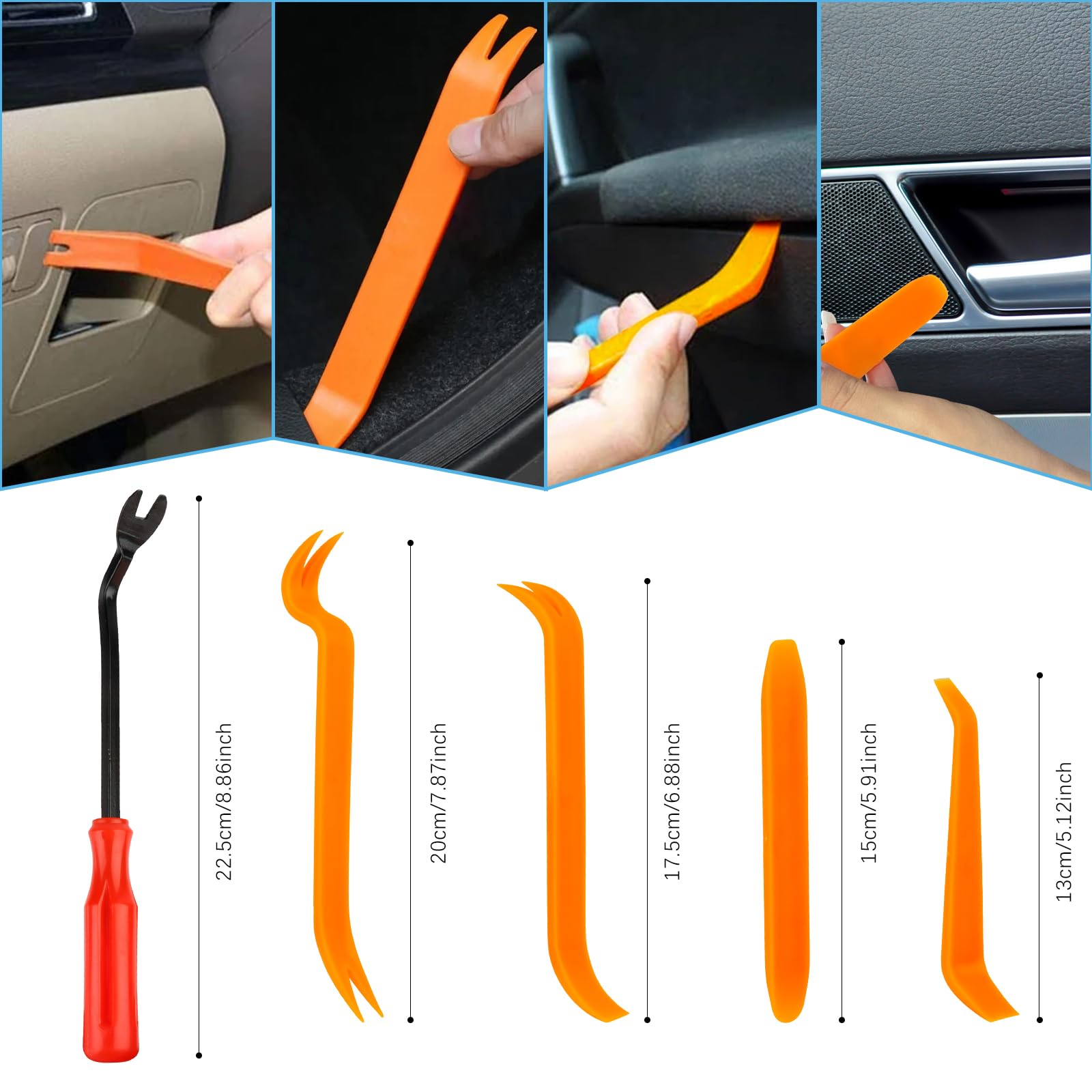 Kit 200 Clip E Rivetti In Plastica Per Auto – Fissaggio Pannelli Paraurti Con Strumento Di Rimozione