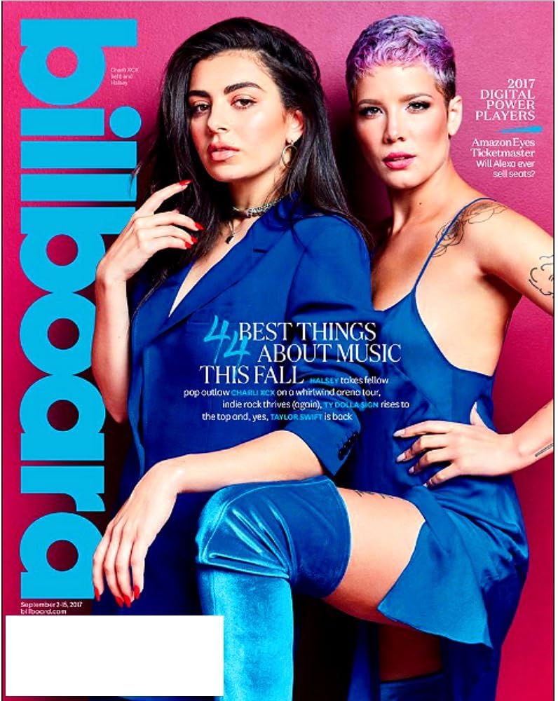 Billboard Magazine September 2- 15, 2017 HALSEY, CHARLI XCX, Tydolla Sign, Taylor Swift, Amazon Eyes Ticketmaster Single Issue Magazine