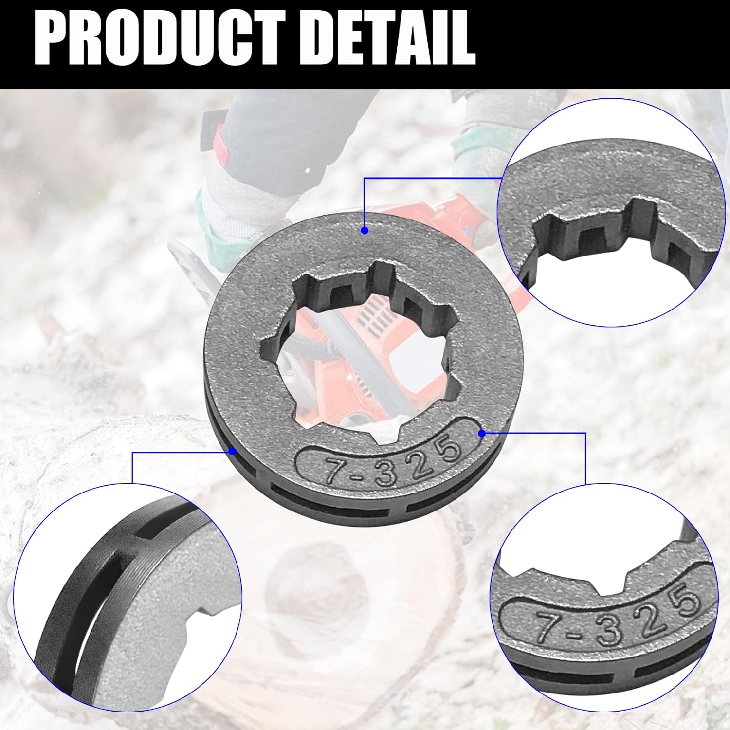 1121 007 1001 .325" 7T Clutch Drum Sprocket Kit view 7