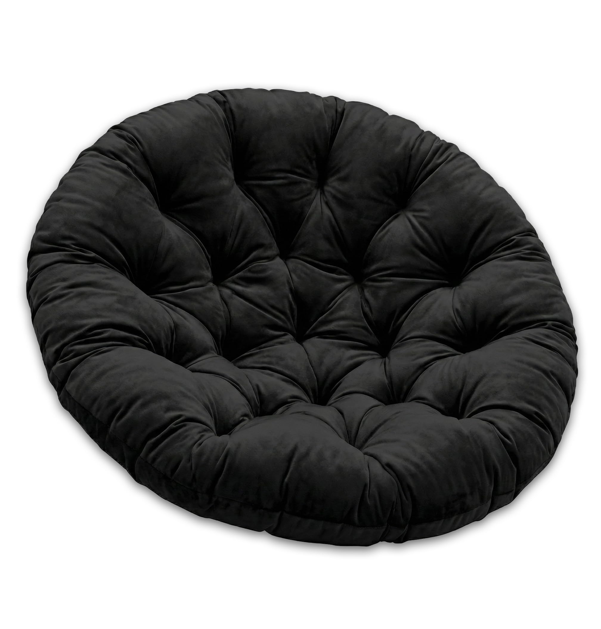 SuperKissen24. Cojín para Silla Colgante – Cojín Redondo con Fibra de Silicona – Cojín para Columpio Colgante de Tela de Terciopelo – Asiento Colgante – Interior y Exterior – Cojín Decorativo para