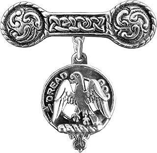 Munro Clan Crest Iona Bar Brooch - Sterling Silver