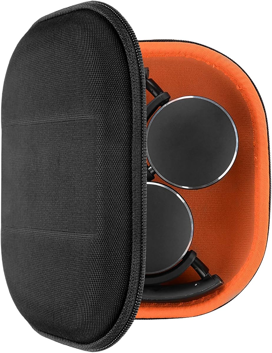 Geekria Shield Headphones Case Compatible with AKG Y55, Y50BT, Y50, Y500, Y45BT, Y400BT, Y400, N60NCBT and More, Replacement Hard Shell Travel Carrying Bag with Cable Storage (Black)
