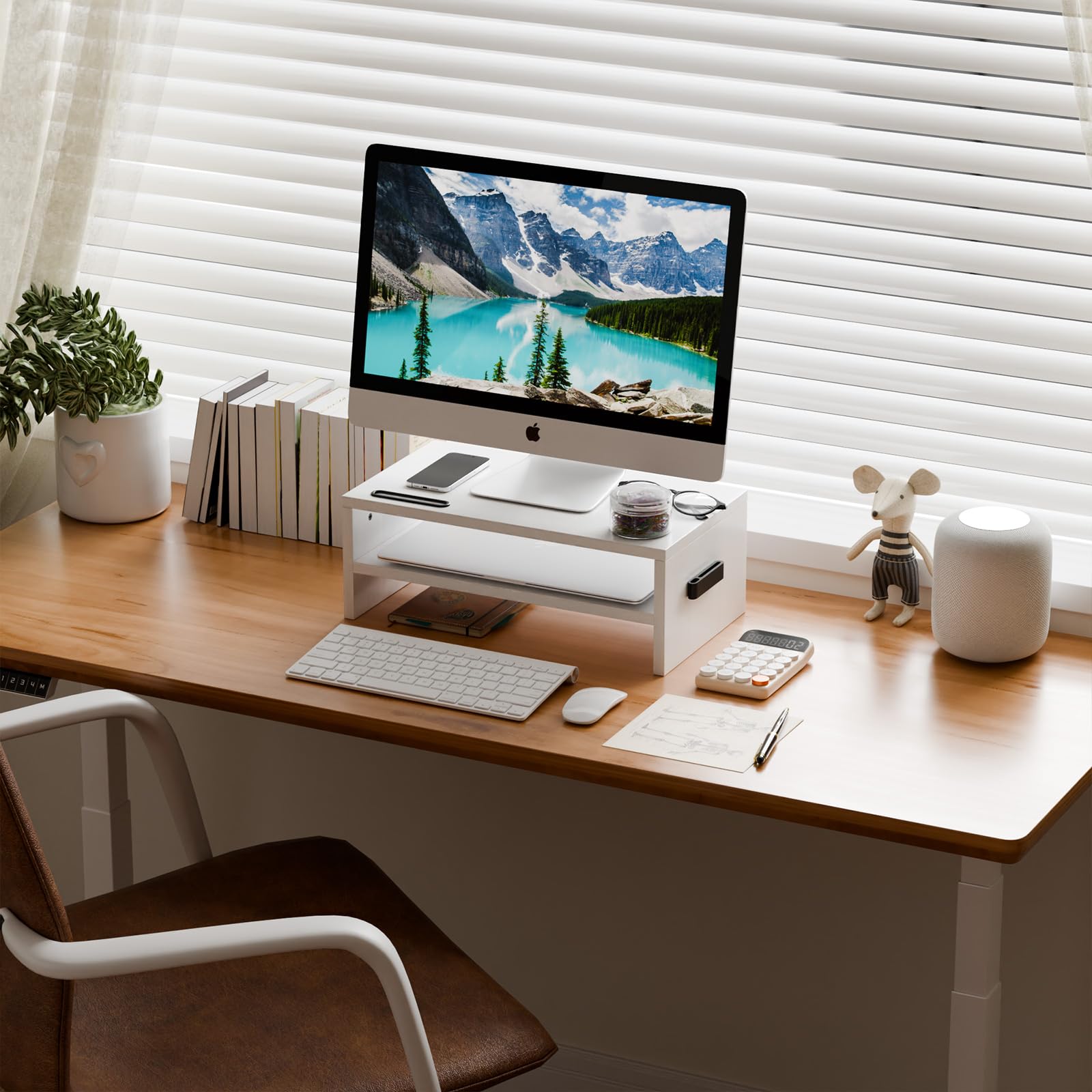 VESA 75/100 PUTORSEN Heavy Duty Dual Monitor Arm - Vertical Stack Mount ...