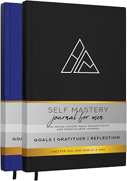 Self-Mastery Journal for Men - Daily Productivity Journal for Happiness, Gratitude Journal, Mindfulness, Self Care & Reflection Goal Journal, Guided Journal for Men & Women Inspirational Journal