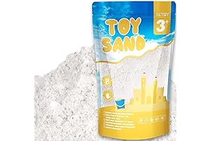 White Kinetic Sand: 2.2lbs NEVER-DRIES-OUT Refill for Sensory Sandbox Toys!