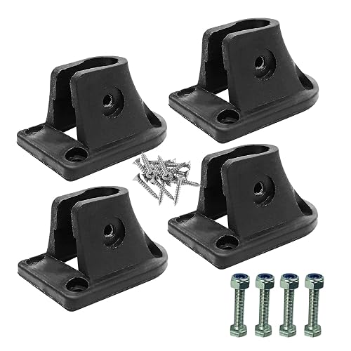 Plastic Foldable Laptop Table Leg Mounts (Legacy Model Leg Mount Only), 4 CM, 6 CM, Black 16 Screw Set (Black Leg Mounts)