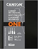 Canson ONE Hardbound Sketchbook: Smudge-Resistant 67lb Acid-Free Paper, 8.5x11 Inch, 98 Sheets for Students & Artists