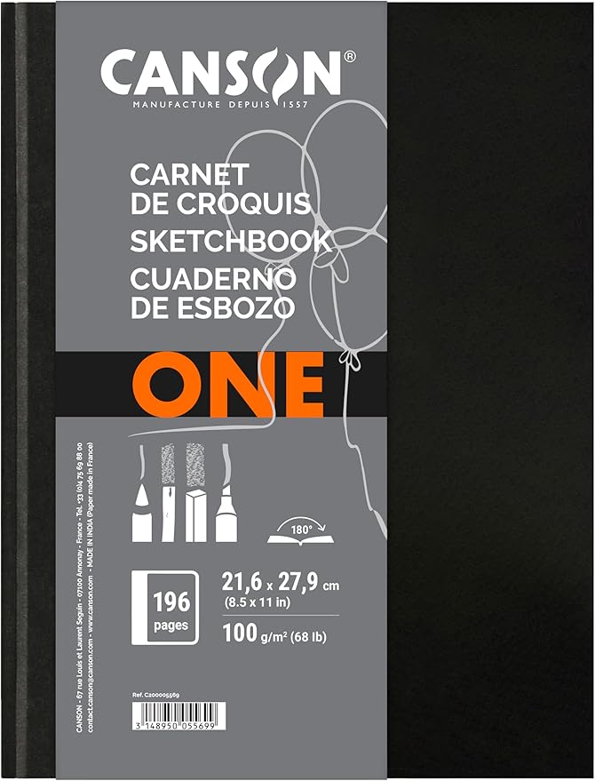 Canson 200005569 Art Book One 21.6 x 27.9 cm, weiß