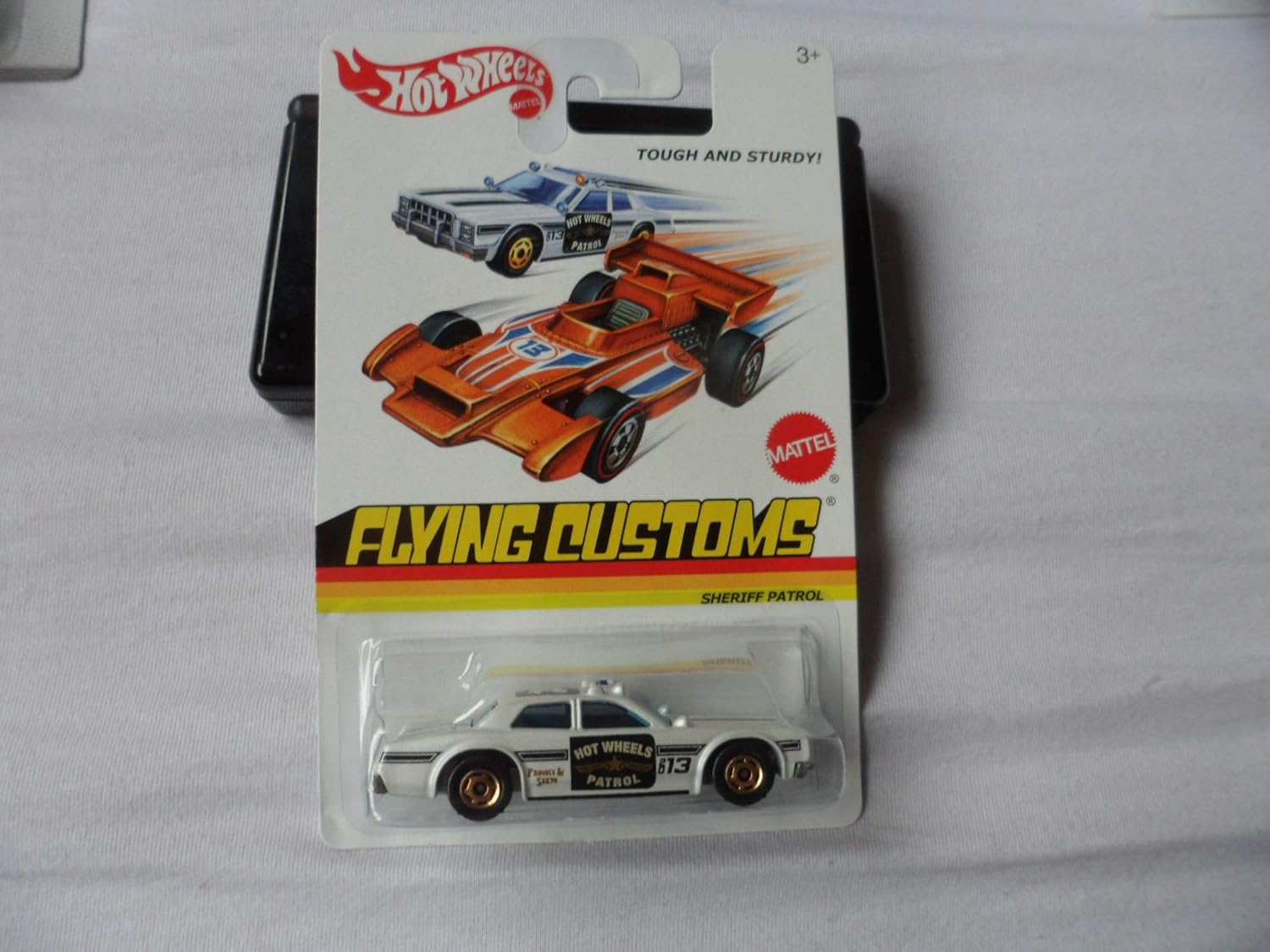 SHERIFF PATROL (WHITE) * Flying Customs * 2013 Release of the 1974 Classic Series - 1:64 Scale Throw Back HOT WHEELS Die-Cast Vehicle