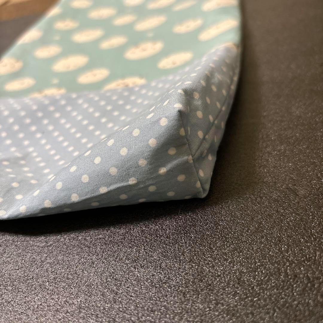 入園入学4点セット 猫&times;水色水玉 レッスンバック 上履き入れ 巾着ナプキン