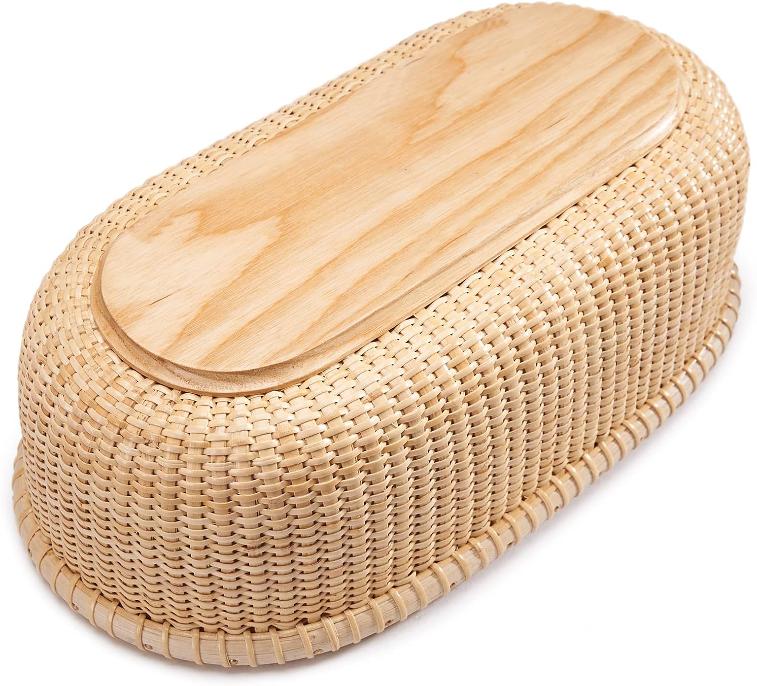 Nantucket Basket Basket Tea Fruit Basket Handicraft Storage Basket Desktop Organizer Woven Rattan Handwoven rattanStorage Basket and Home Organizer Bins