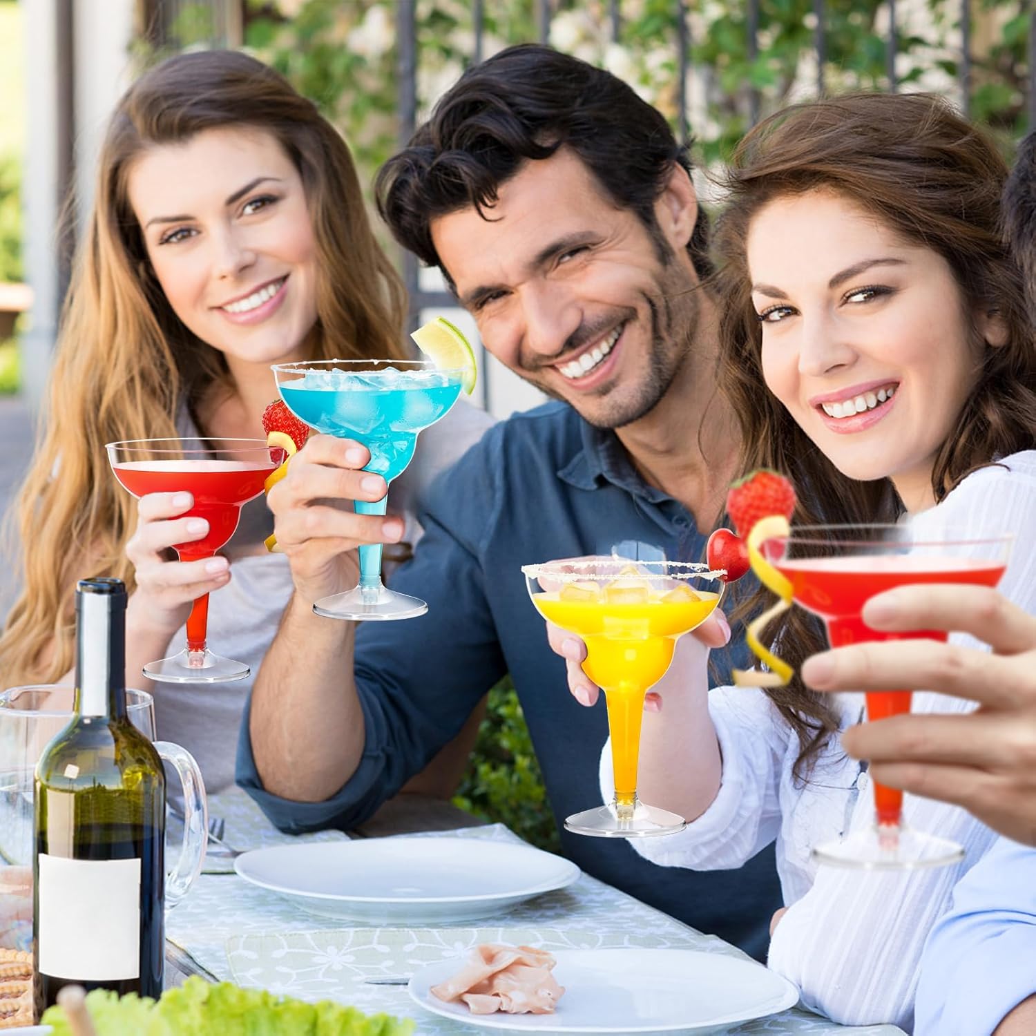 Clear Plastic Margarita Glasses, Unbreakable Cotail Cups