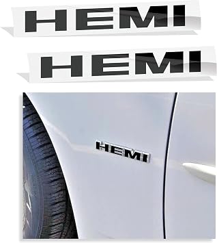 HEMI Emblem Overlay Decal Stickers Pair - 2006-2010 Charger