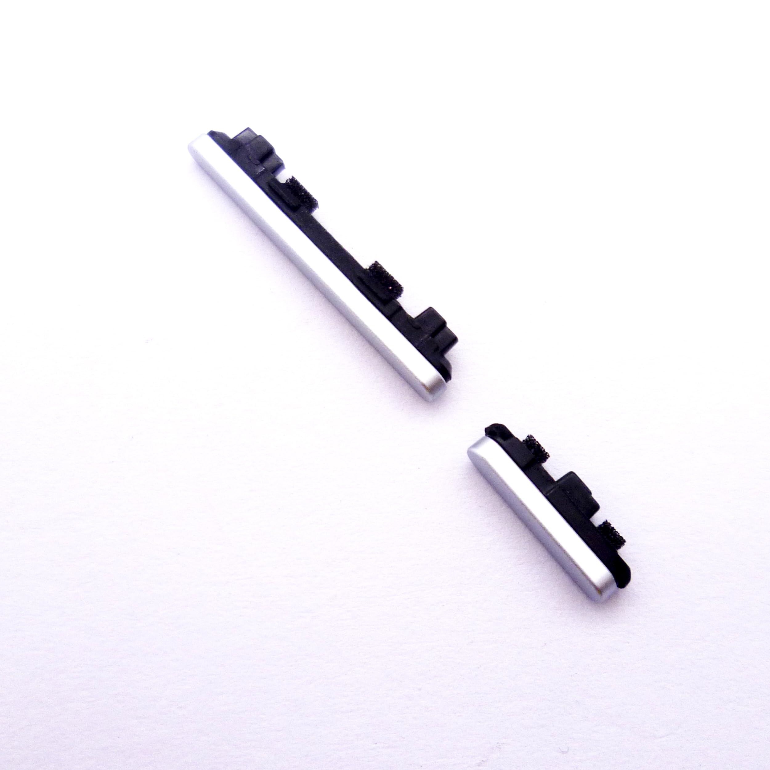 Power On Off Volume Up Down Button Outer Side Keys Replacement Compatible with Google Pixel 7A (Silver)