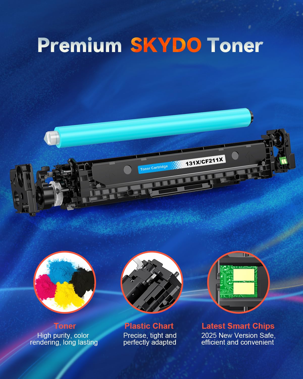 131X 131A Toner CF210X Compatible pour HP 131A CF210A Toner 131X CF210X CF211X CF213X CF212X pour HP LaserJet Pro 200 Color MFP M276nw Toner M276n CP1515N CM131 MF8040cn mf8280cw CM1415fn (4-Pack )