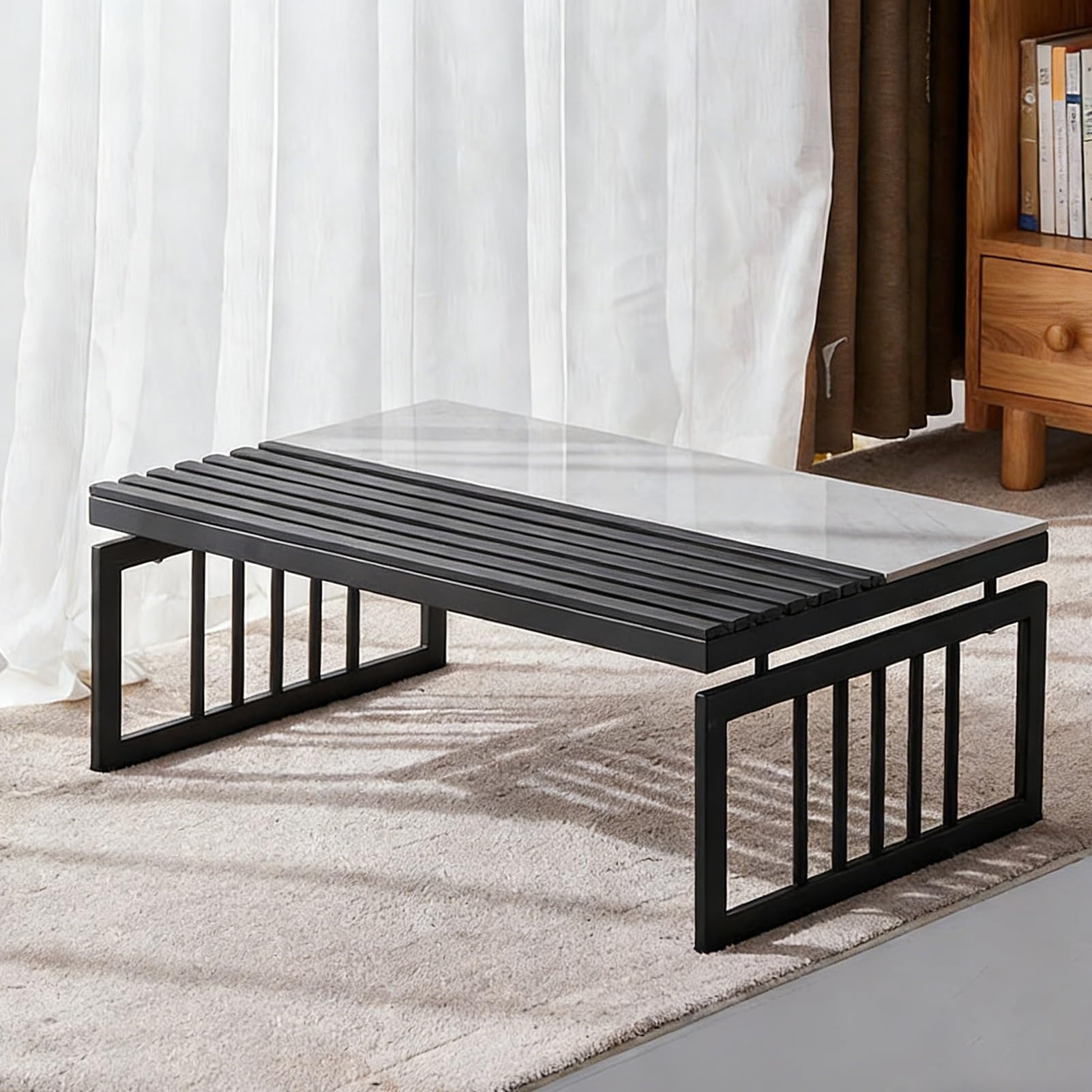 Table basse idéale pour le salon minimaliste meuble moderne noir