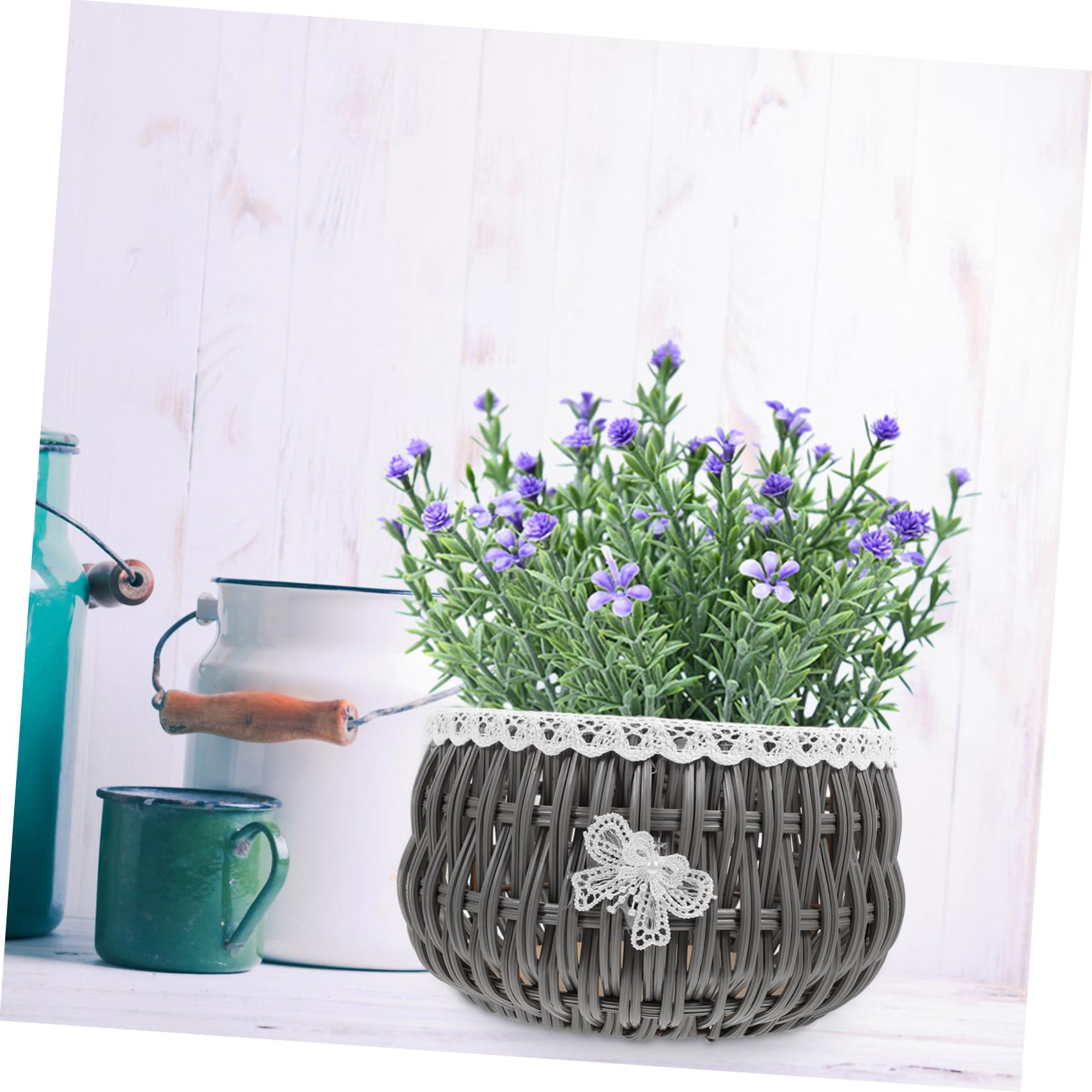 BESPORTBLE 3stücke Rustikaler Geflochtener Pflanzenkorb Für Blumenarrangements Dekorativer Blumentopf Rattan Für Sukkulenten Und Cacteen Perfekter Wohnaccessoire Für Stil
