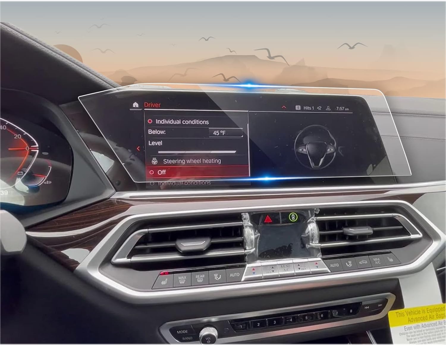 Film Protection écran Navigation BMW X5/X6/X7 (2019-2023) - Verre Trempé Anti-rayures - Anti-reflets, Facile à Nettoyer