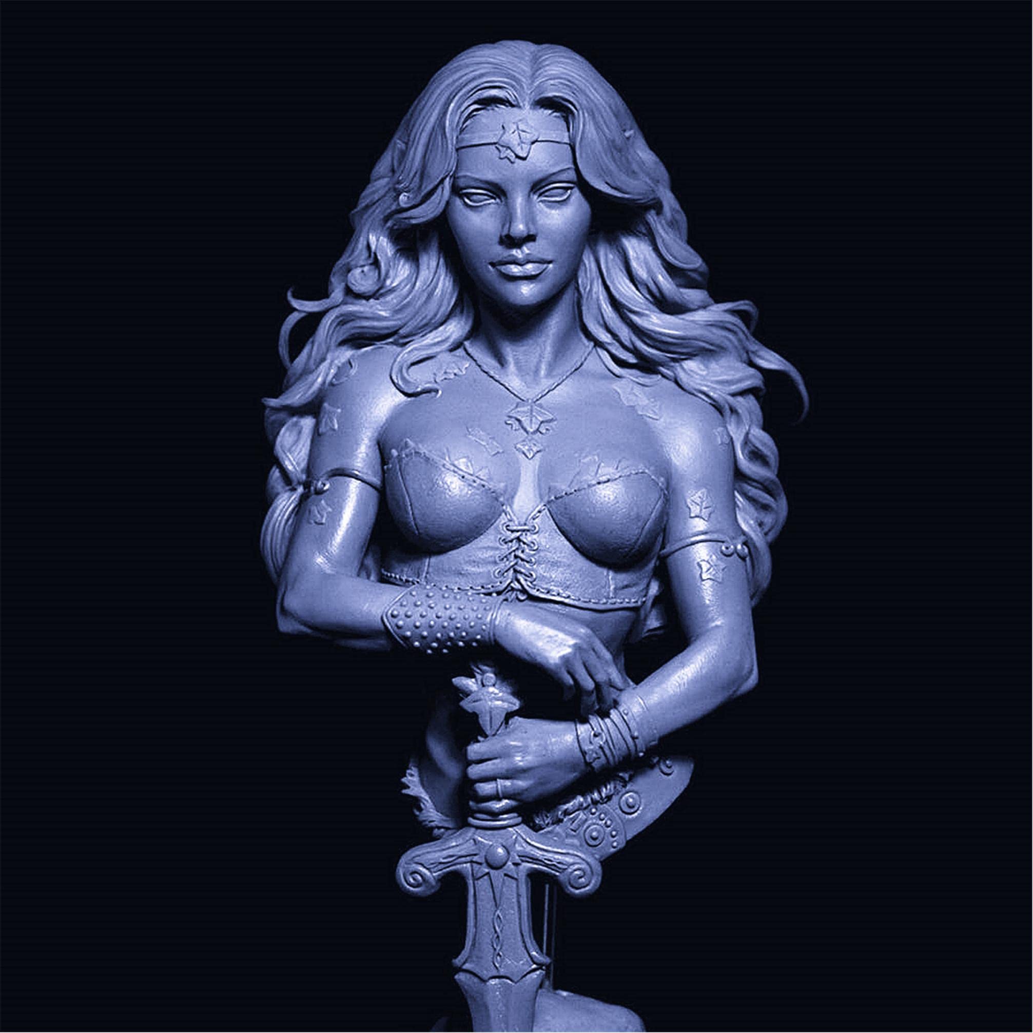 1/10 Antica Guerra Guerriero Femminile Resina Busto Modello Kit Non Verniciato e Non Montato Miniatura Resina Modello Parti// kl5A-4