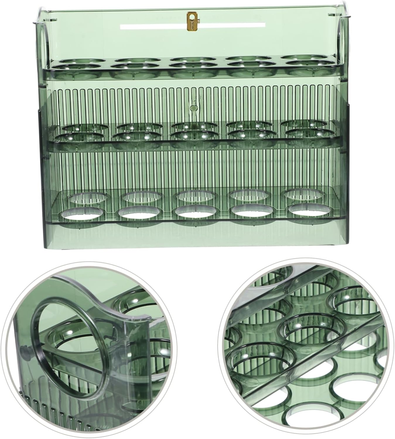 Alipis Egg Storage Tray Household Egg Holder Organizer with Vertical Storage Design Capacity Egg Rack for Refrigerator Freezer and Kitchen Countertop