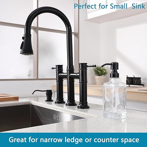 Miniatura 4 de Paquete de 2 dispensadores de jabón antiguos, botella de vidrio grueso de 10 onzas con bomba de acero inoxidable 304 a prueba de óxido, 6