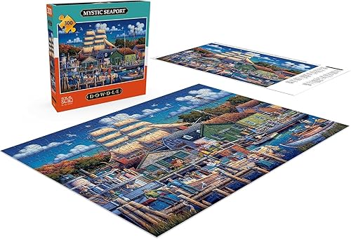 Miniatura 4 de Buffalo Games - Dowdle - Mystic Seaport - Rompecabezas de 300 piezas grandes para adultos rompecabezas desafiante perfecto para noches de juego -