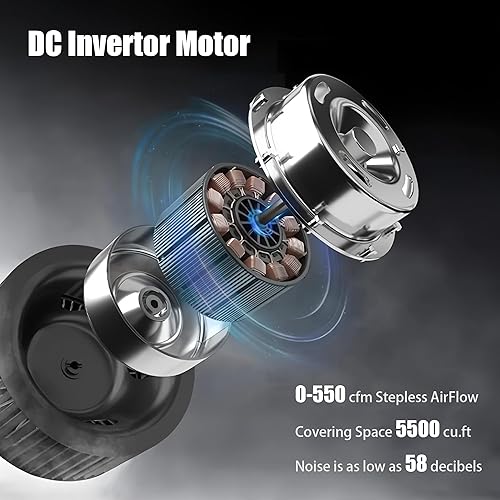 Miniatura 3 de Purificador de aire comercial purificador de aire con filtración de 3 etapas Hepa Máquina de aire negativo Purificador de aire industrial para