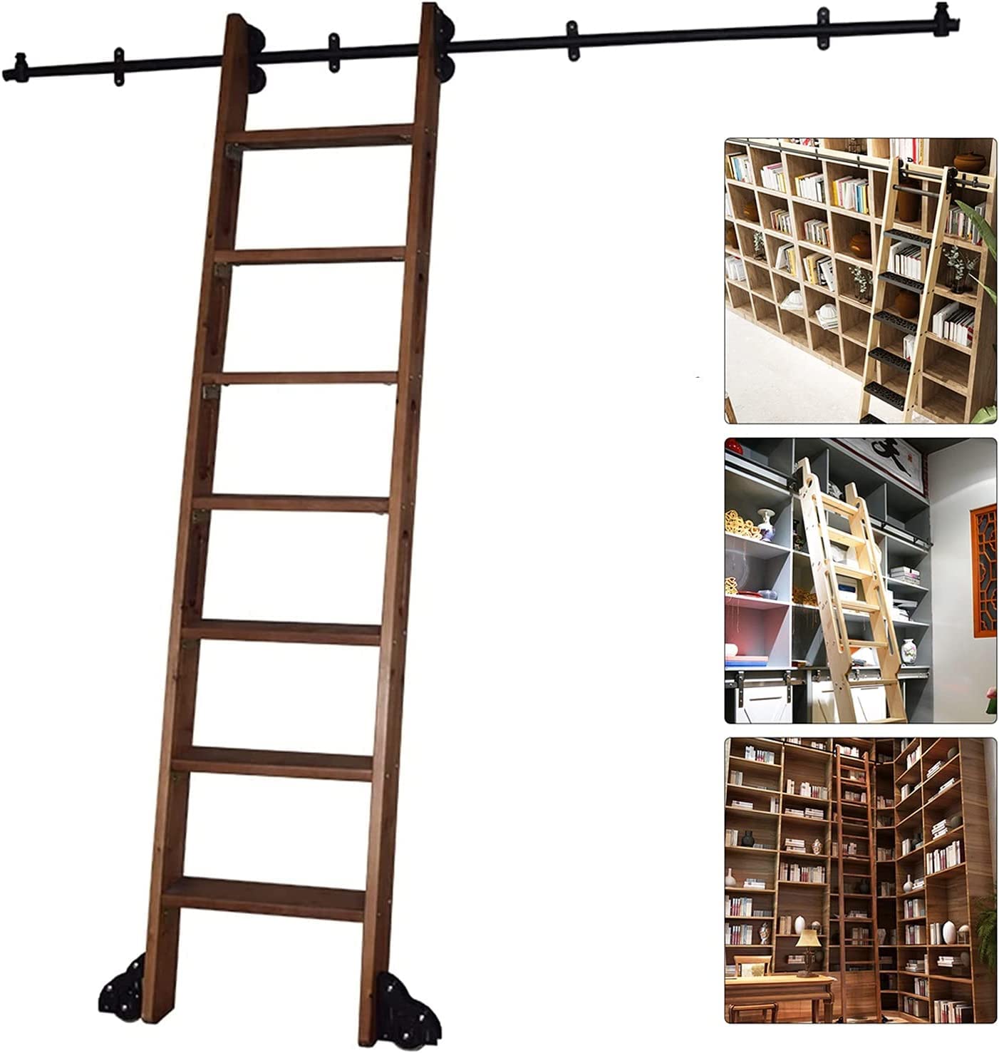 Echelle coulissante et kit de matériel pour ranger en hauteur facilement dans un loft