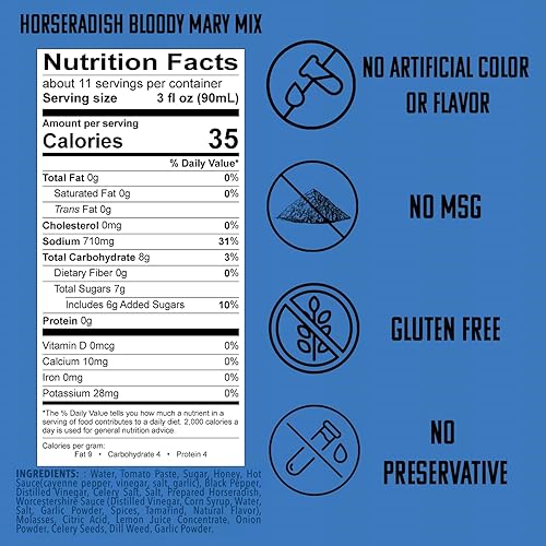 Miniatura 2 de SPOOKY - Paquete Variado de Mezcla para Bloody Mary - Con Rábano Picante y Sriracha - Sin Colorante ni Sabor Artificial - Sin Conservantes, Sin MSG