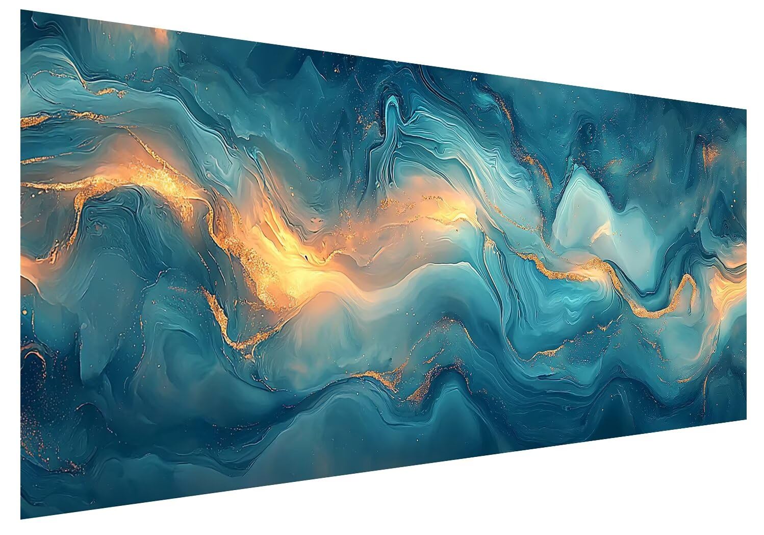 Blau Diamond Painting Groß XXL 250x100cm, Basteln Erwachsene Diamond Painting Set, 5D DIY Abstrakt Diamant Paintings Bilder Erwachsene, Diamond-painting Set mit Zubehör für Zimmer Deko Geschenke D-51