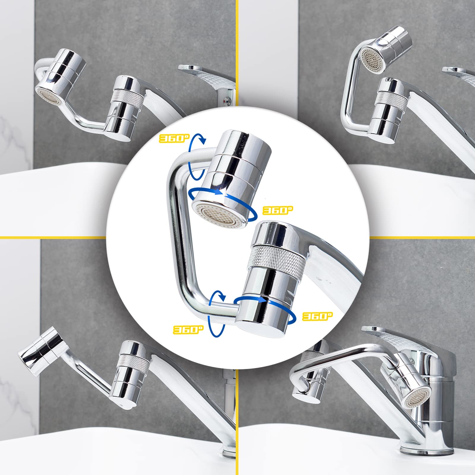 Amazon.co.jp: Yllnioos 蛇口 シャワー 節水 泡沫器 首振り シャワー