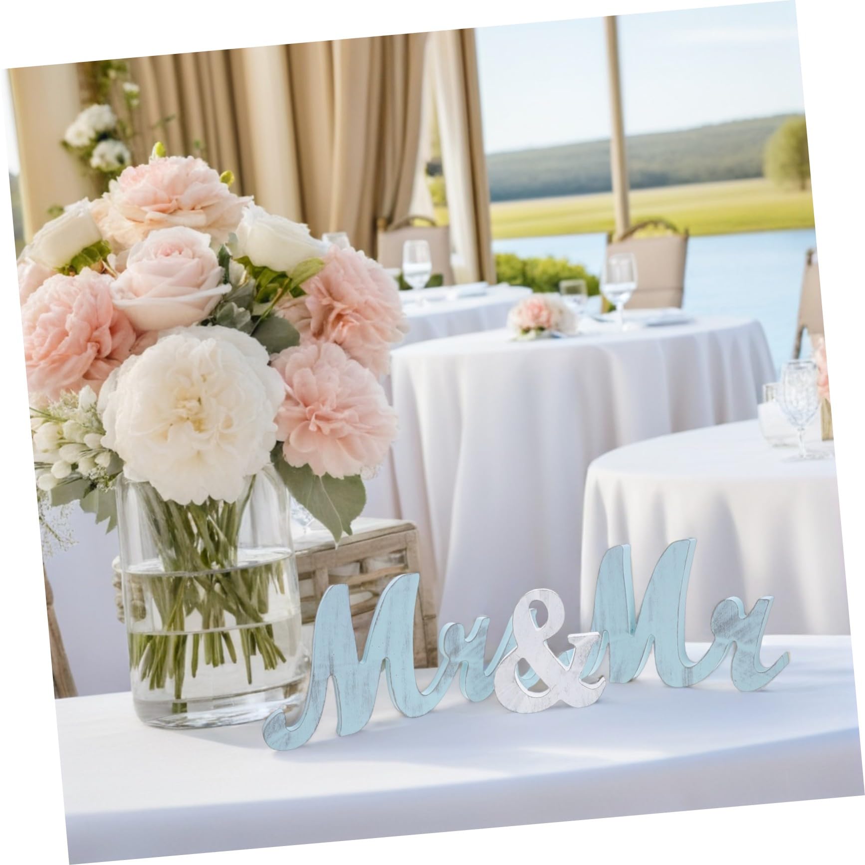 Gatuida Mr Mrs Holzschild Hochzeit Tischdeko Vintage Stil Rustikale Holzdeko für Jubiläum Langlebige Romantische Hochzeitsdekoration Vielseitig für Feier und Heimgebrauch